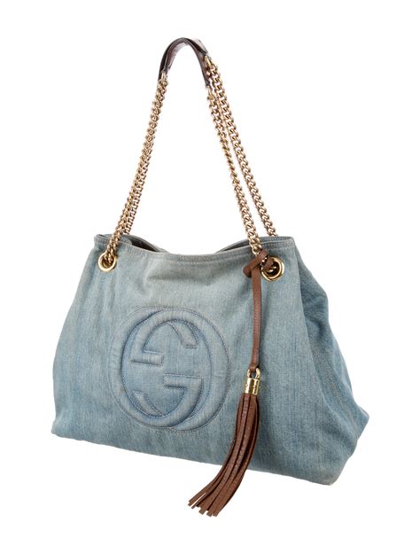 gucci soho bag whote|Gucci soho denim bag.